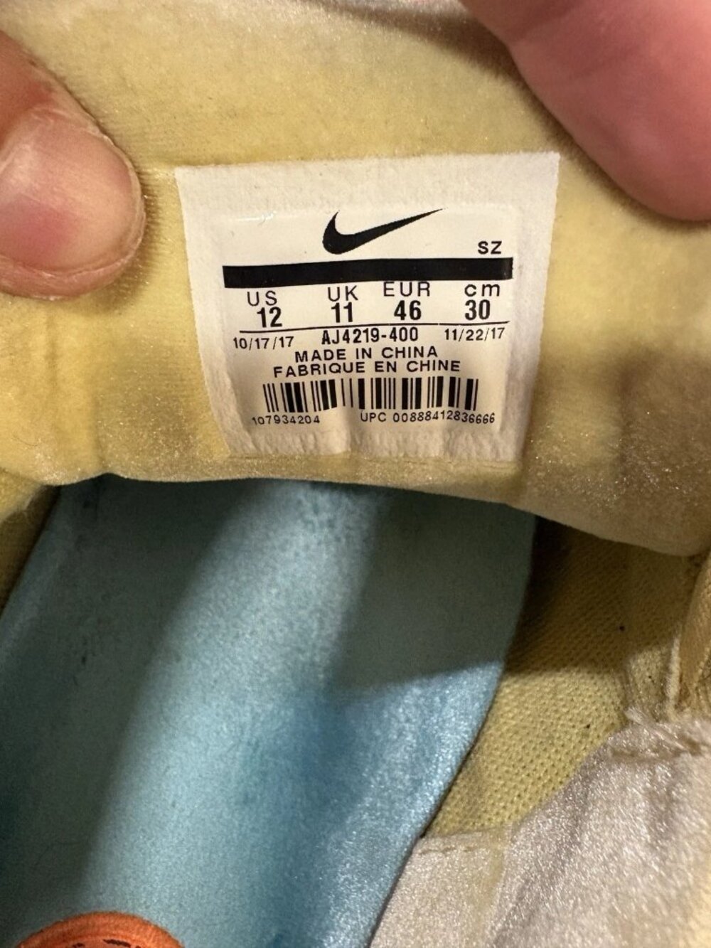 WORN Men’s Nike Air Max 1/97 Sean Wotherspoon AJ4219-400 Size 12 WITH BOX - Picture 6 of 6